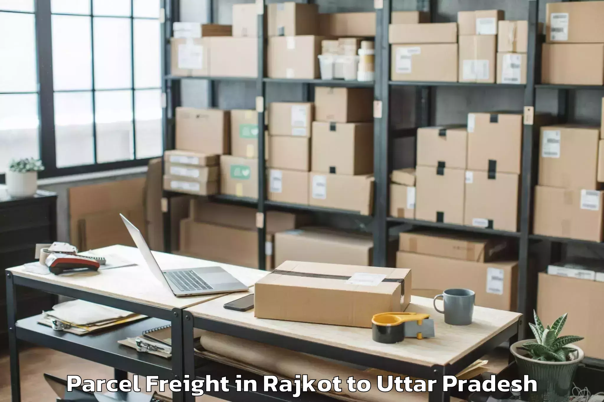 Discover Rajkot to Mahgawan Parcel Freight